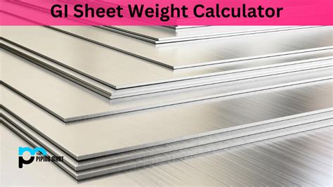 galvanized sheet metal weight calculator|gi sheet weight chart in kg.